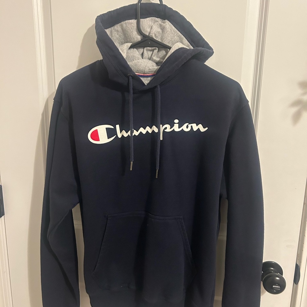 Champion Men's Dark Blue Hoodie